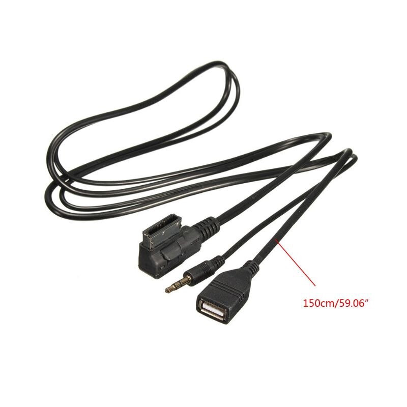 3.5mm AUX Cable MDI AMI MMI Interface USB Adapter for A6L A8L Q7 A3 A4L A5