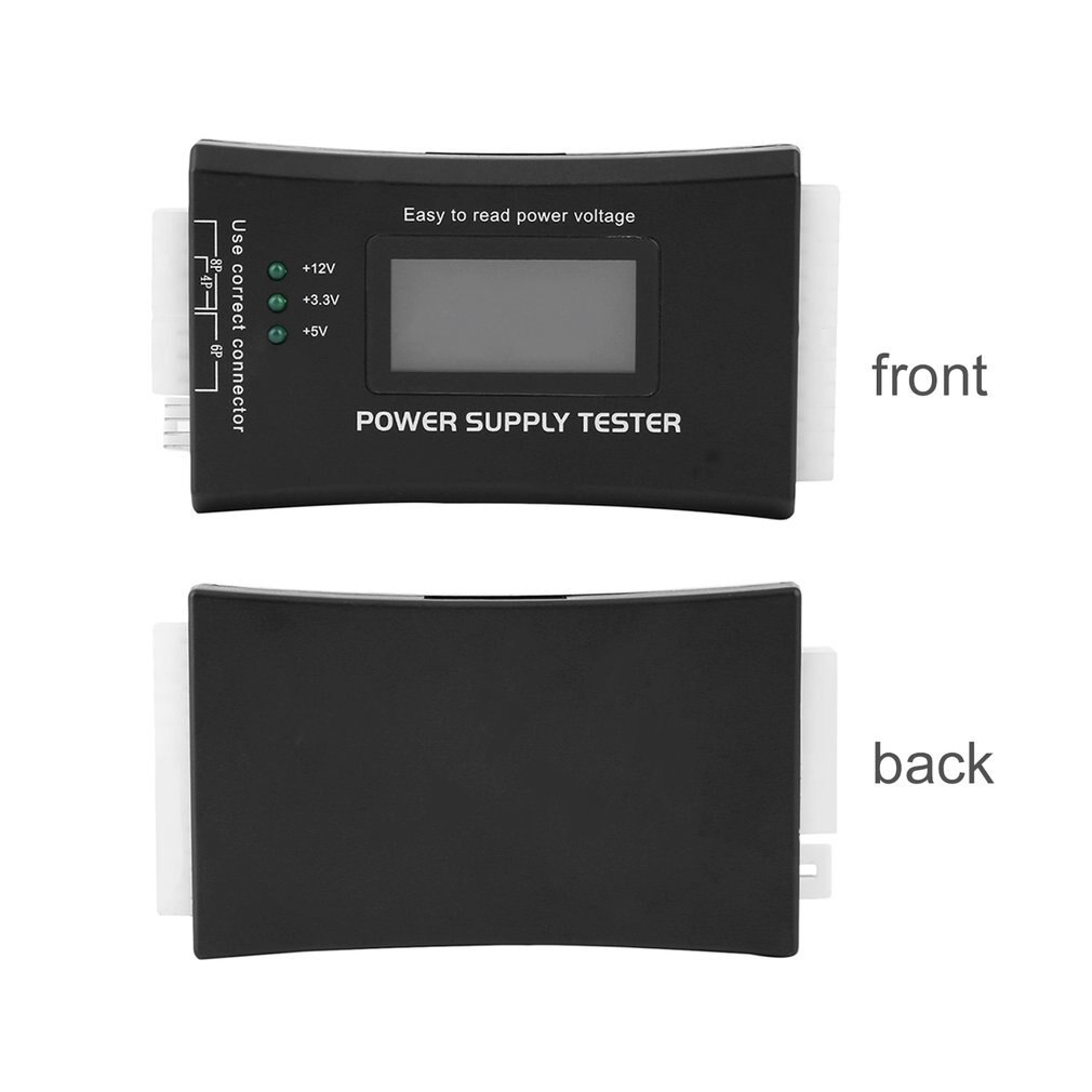 Probador de fuente de alimentación SD para PC, fuente de alimentación ATX, BTX, ITX, pantalla LCD, SATA HDD, 20/24 Pines,