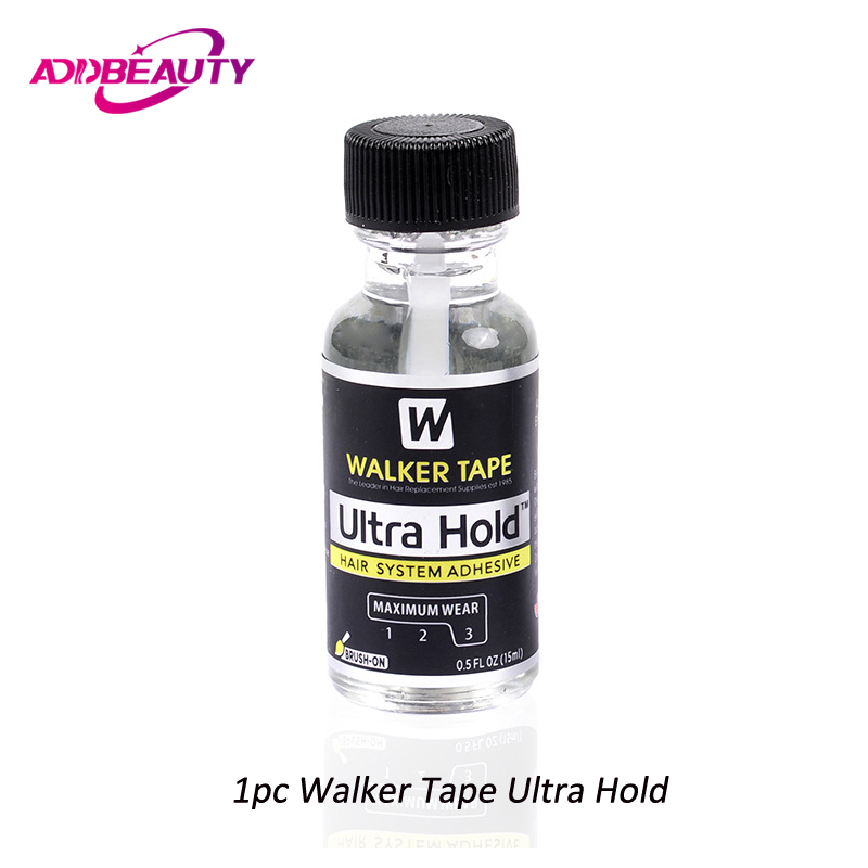 Ultra Hold Walker Tapes C-22 Lijmverwijderaar voor Lace Front Pruiken Menselijk haar Toupetje 15 ml Garenloos Lijmtape Waterdichte lijmverwijderaar: WHITE