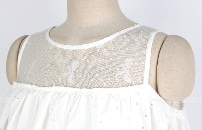 O-hals flæser krave off skuldertøj gravide kvinder sommer skjorter hvid farve udhulet blonder bomuld barsel bluse
