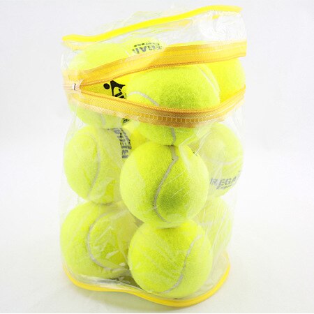 Balle de Tennis élastique de pour l'entraînement, balles de Tennis en caoutchouc pour s'entraîner au Tennis, entraînements avancés, 12 pièces/lot: 12pcs