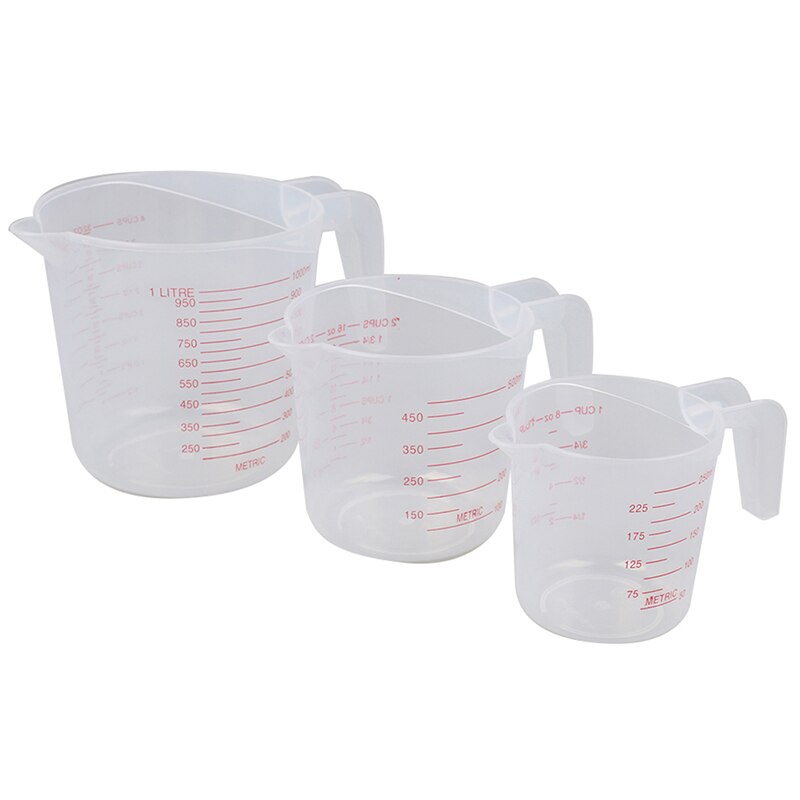 250/500/1000ML Plastic Measuring Cup Jug Pour Spout Surface Kitchen Tool Supplies Cup With Graduated
