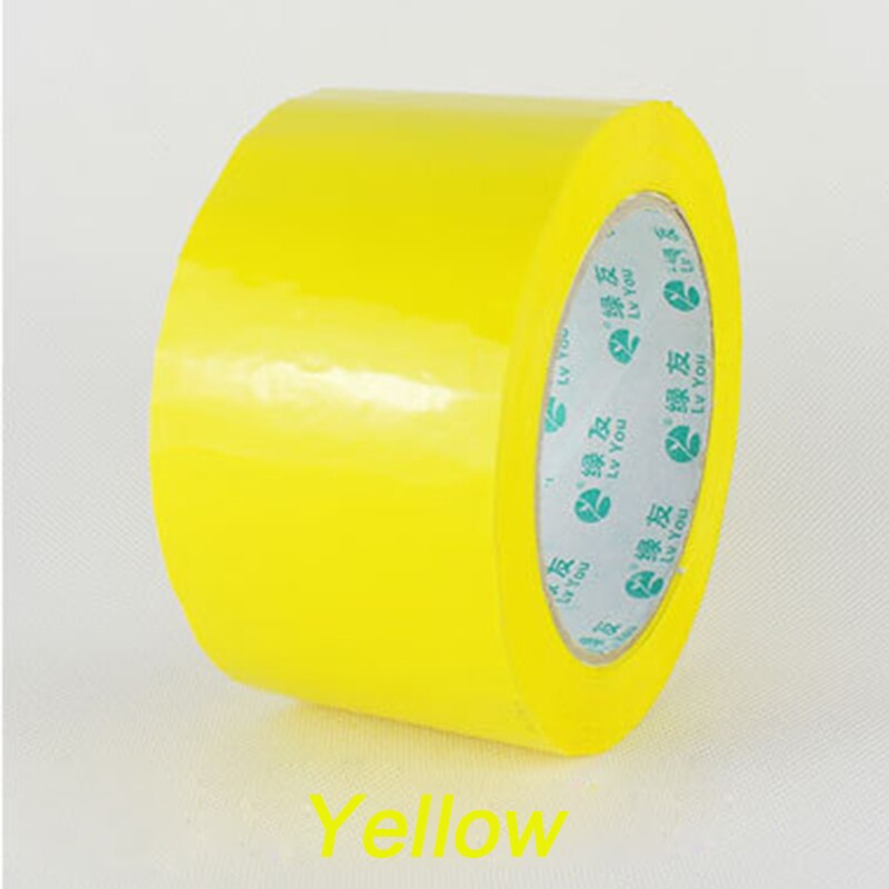 Ruban adhésif de scellage 6cm X 90m, 19 couleurs, pour emballage de courrier et logistique: yellow