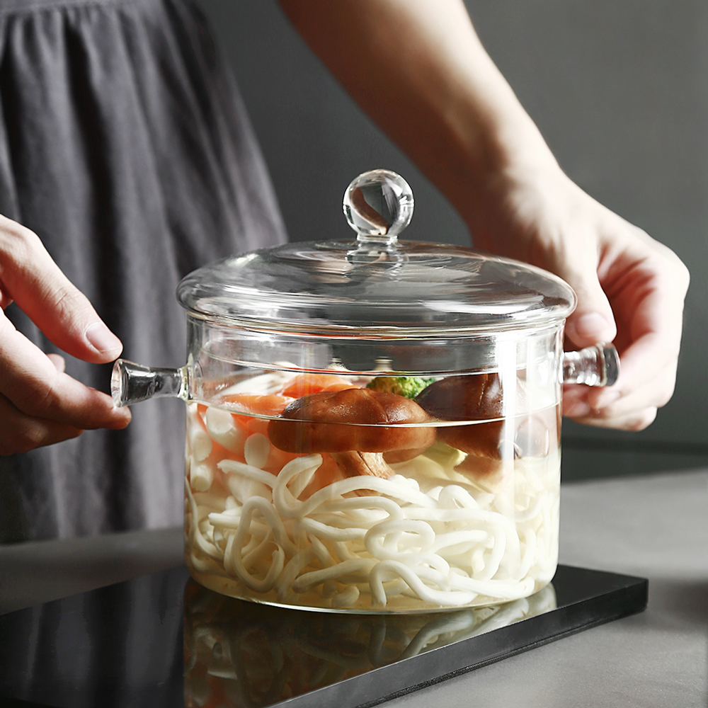 Glass Pot High Temperature Cooker Home Kitchen Tableware Binaural Soup Pot Electric Ceramic Stove Boiling Water Pot