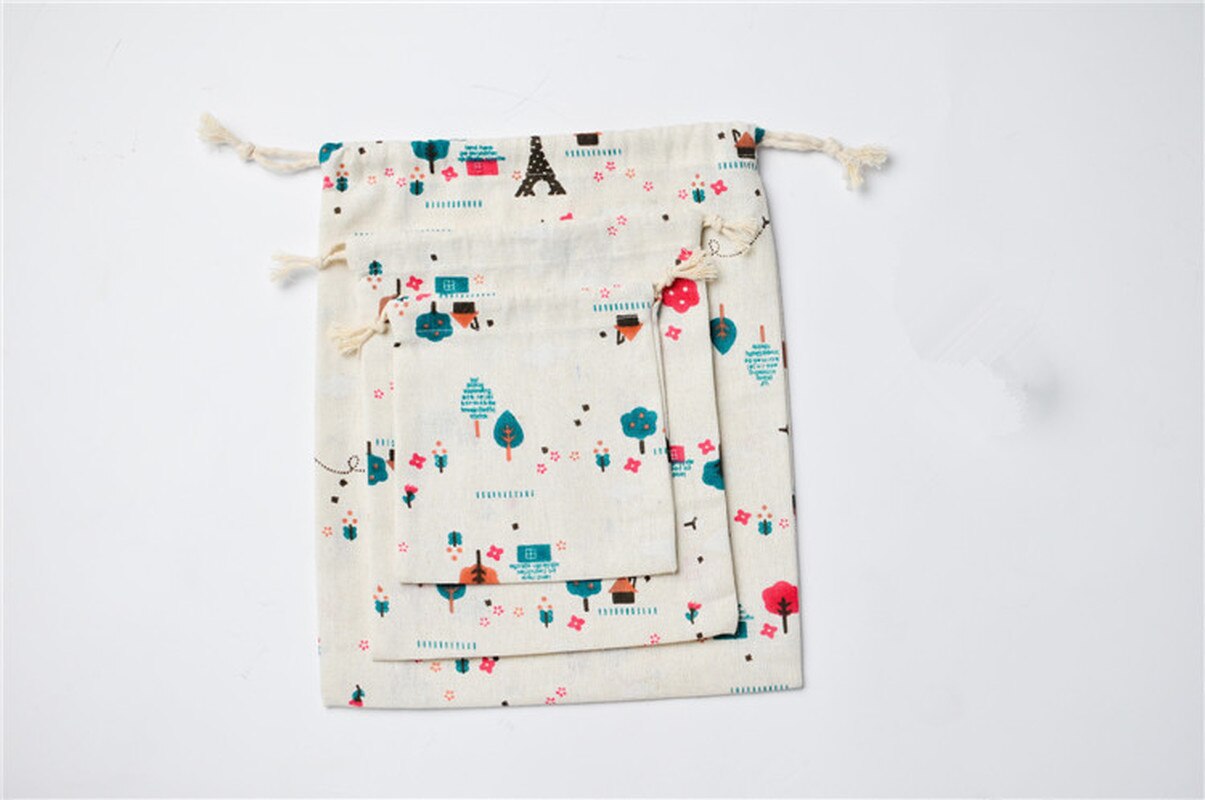 ETya réutilisable Eco coton cordon sac à provisions impression de fleurs femmes hommes voyage Shopper épicerie fourre-tout sacs de rangement pochette