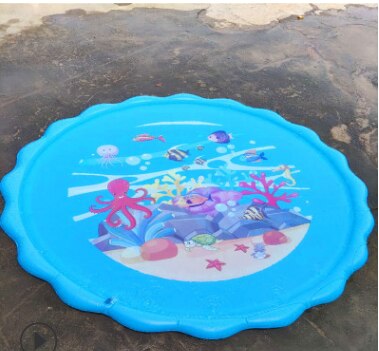 Splashez 3- i -1 sprinkler til børn, sprøjtepude og svømmepøl til læring - sprinklerbad til børn , 60 '' oppusteligt vand: Farverig