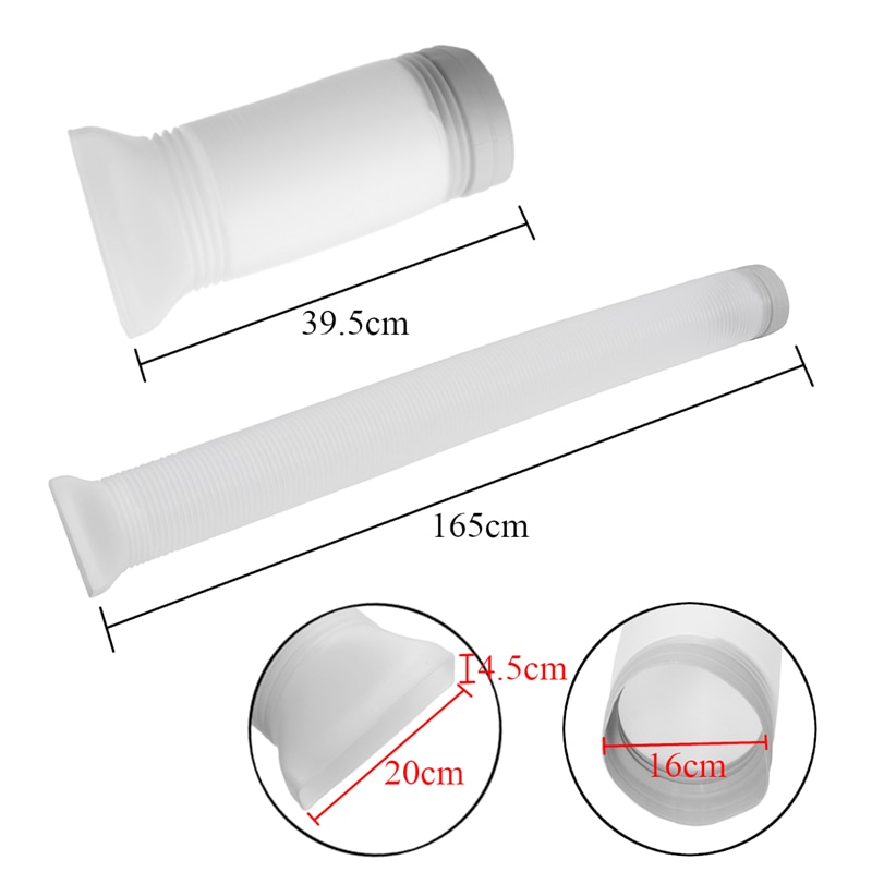 39.5-165CM Flexible Air Conditioner Exhaust Hose Vent Tube Pipe 160mm Diameter