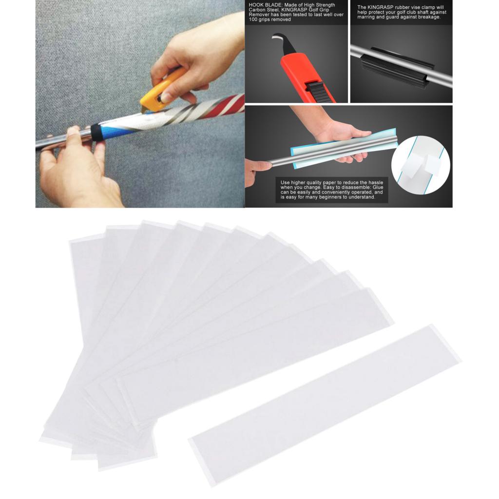 12pcs/set Golf Grip Tape 8.6x2'' Club Shaft Pre-Cut Double-sided Adhesive Regrip Strip Iron Wedge Putter Gripping Tape