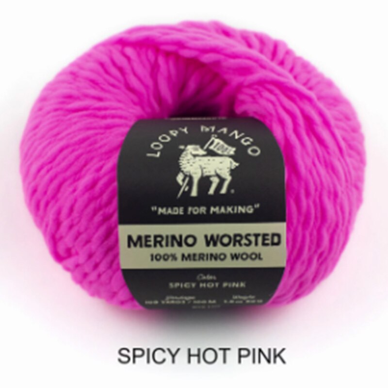 Loopy Mango merino worsted Yarn 100% Merino Wool Yarn soft and warm Handknitting Yarn