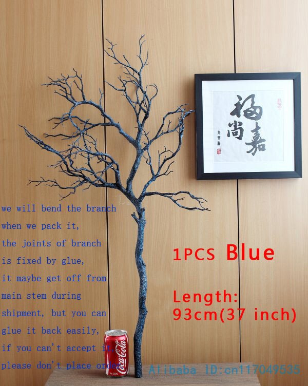 1 stk højde 70cm or 90cm kunstig grøn blå hvid plast lille træ tørret gren plante hjemme bryllup dekoration  f322