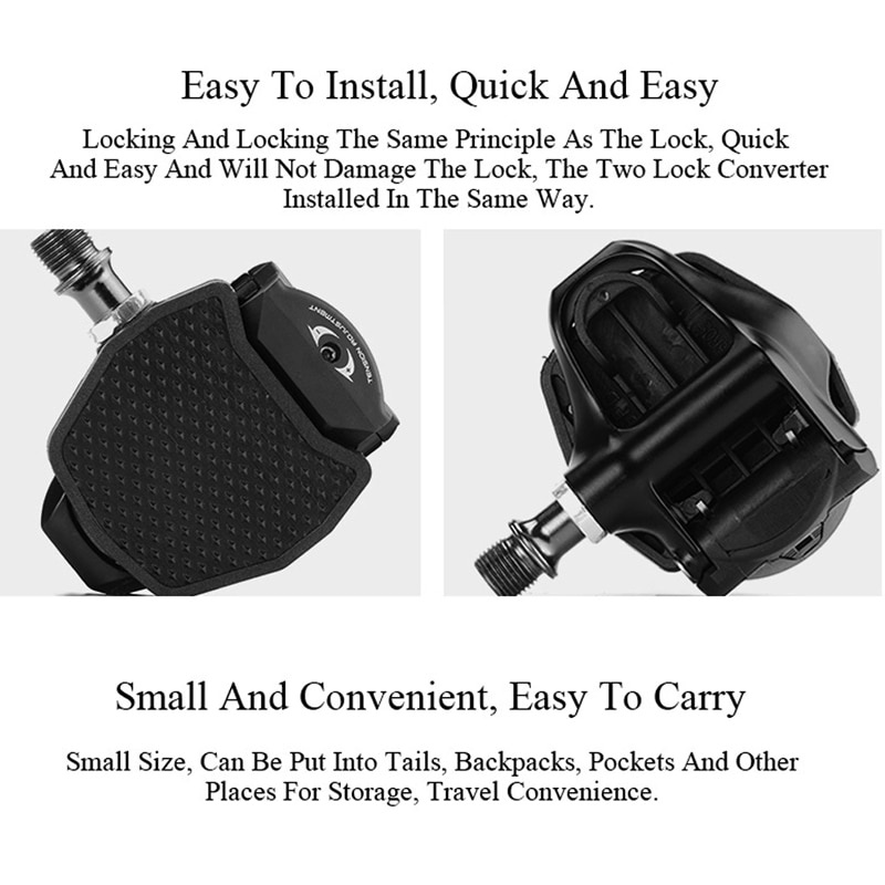 Convertisseur de pédale de vélo adapté au convertisseur d'adaptateur Shimano SPD adaptateur de pédales automatiques autobloquantes de vélo de route pour couvercle de pédale plate KEO