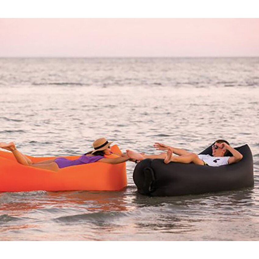 Camping Outdoor Inflatable Sofa Beach Lazy Inflatable Sofa Sleeping Bag Inflatable Bed Fast Folding Air Sofa for Adults