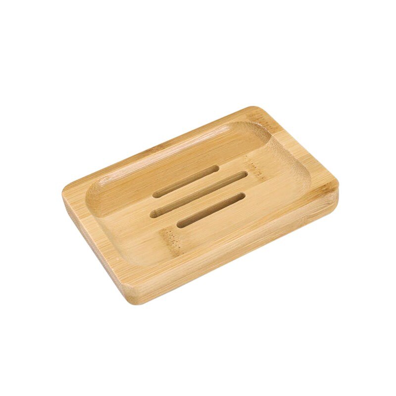 Bandeja de madera de bambú Natural para jabón, jabonera de baño portátil, escurridor, plato de rejilla para jabón, 1 unidad: 4