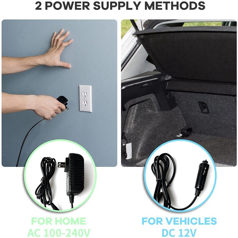 Electric Air Pump For Inflatables, Portable Air Mattress Pump With 3 Nozzles For Outdoor Camping Swimming