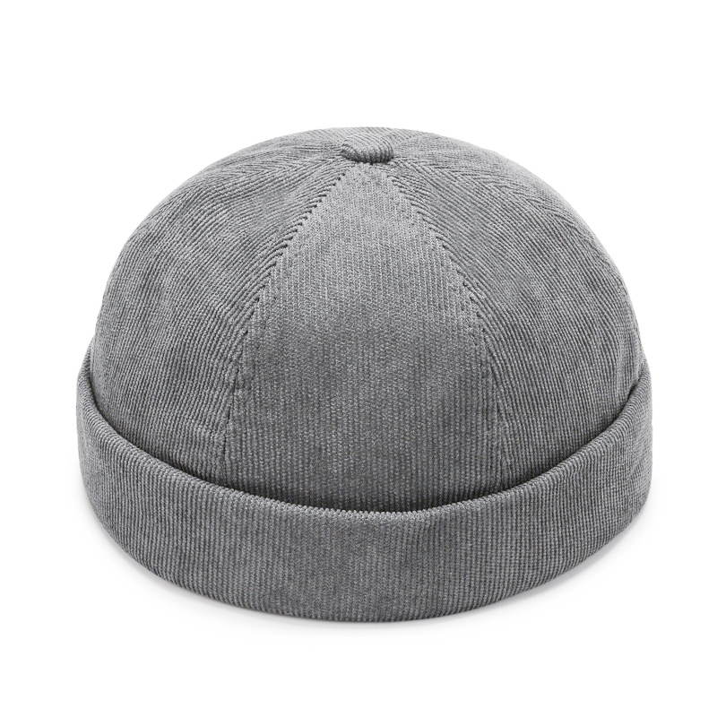 Gorro Vintage sin ala para hombre y mujer, gorro de calle de algodón Retro, gorra Docker ajustable, gorra de marinero literaria, gorro de Hip Hop de Color sólido