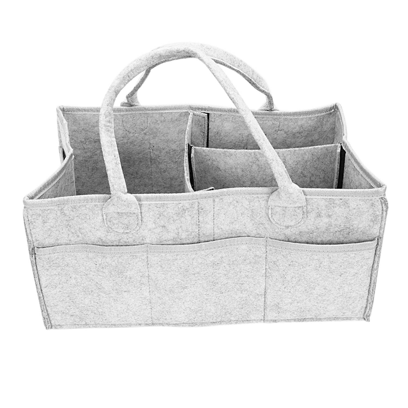 2X Baby Diaper Caddy Organizer Portable Holder Bag For Changing Table And Car, Nursery Essentials Storage Bins