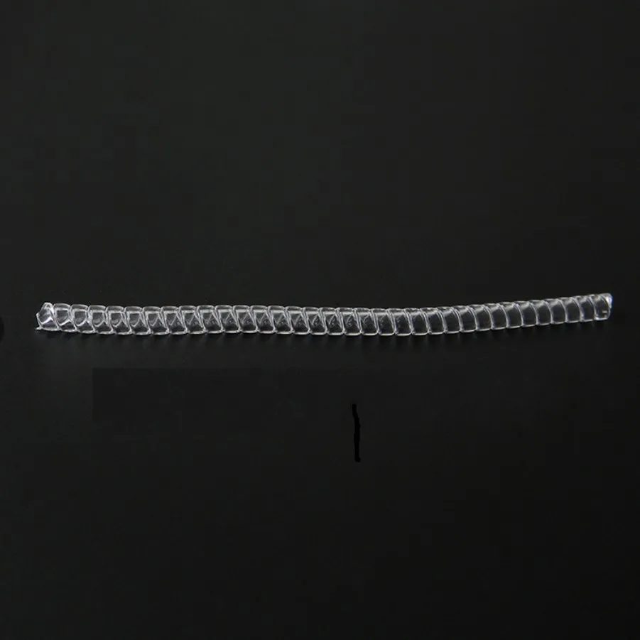 10 cm 4 storlekar spiral åtdragare ring storlek transparent silikon justerare för lösa ring smycken skydd: Tjock platt tråd