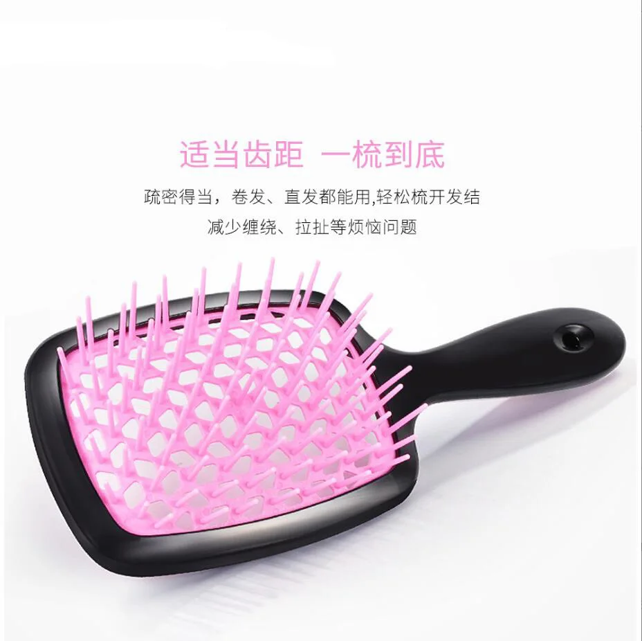 Detangling Brush Massage Combs Hollow Out Wet Curly Hair Brushes Tail Comb Set Edge Hair Brush Curly Hair Brush для волосся