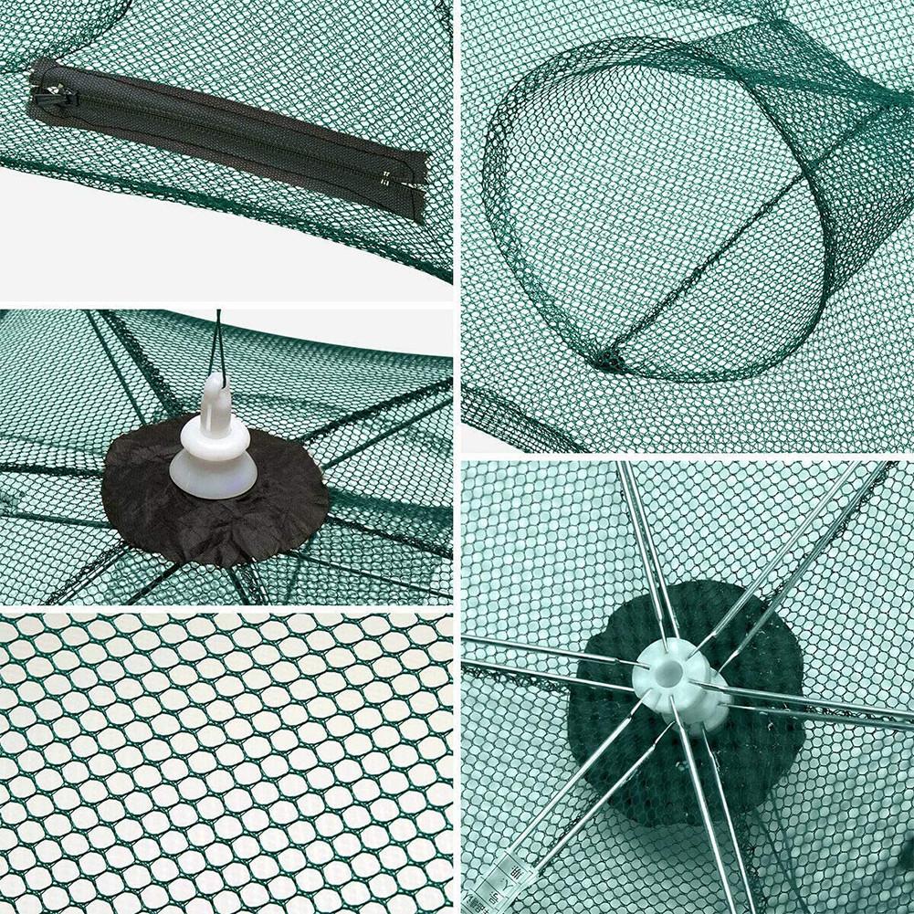 Strengthen 6-24 Holes Automatic Fishing Net Nylon Foldable Catch Fish Trap For Fishes Shrimp Minnows Crab Cast Mesh Fishing Net