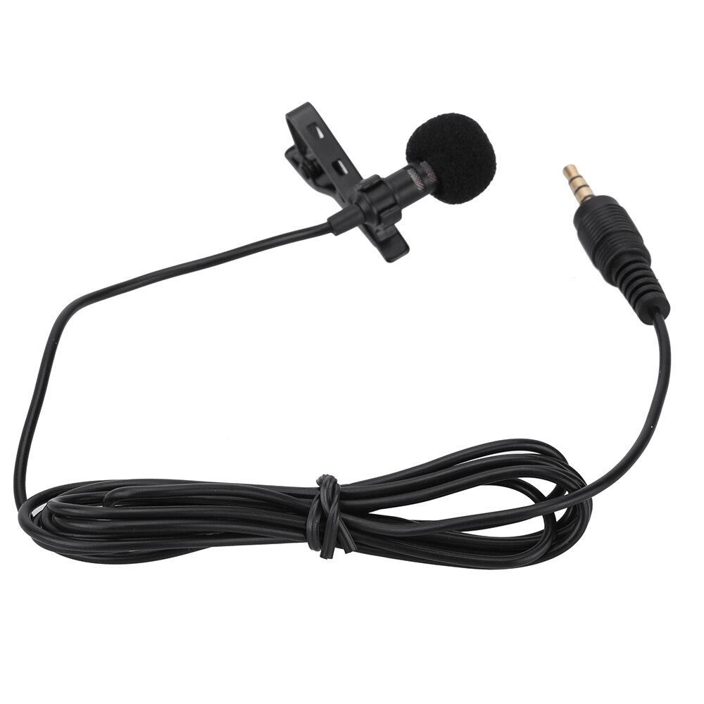Clip On Lavalier Microphone Mic Portable Metal Mono Lapel Microphone Hands-free 3.5mm Wired Mic For Smartphones Laptop
