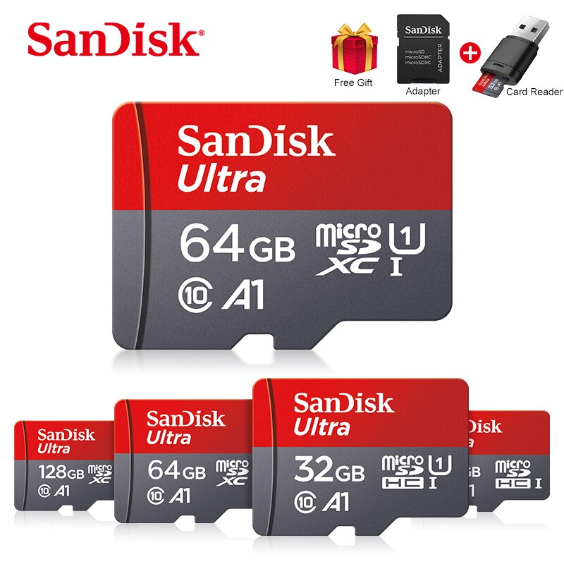 Sandisk Ultra mikro SD 128 GB 32GB 64GB 256GB 16GB karta Micro SD SD/TF karta pamięci Flash 32 64 128 gb microSD na telefon