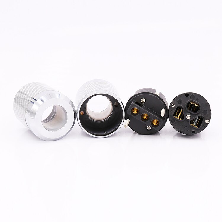 Audiocrast EU Plug - Gold Plated Carbon Fiber IEC Female Connector - HIFI Audio Power Cable