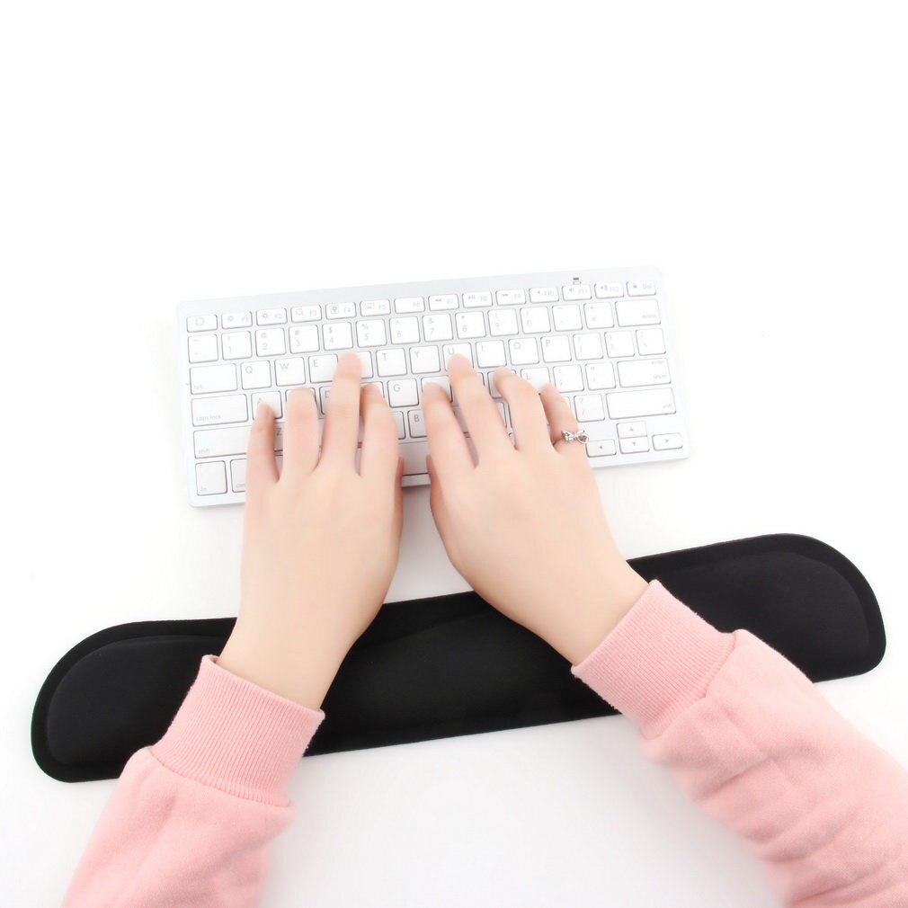 Desktop Anti Slip Zwart Gel Wrist Rest Ondersteuning Comfort Pad Voor Pc Computer Gaming Keyboard Verhoogd Platform Handen