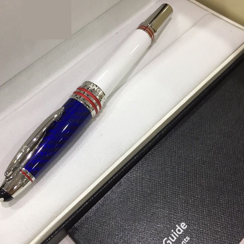 MB fountain pen JFK writer series carbon brazing commemorative high-end ink pen free box: White