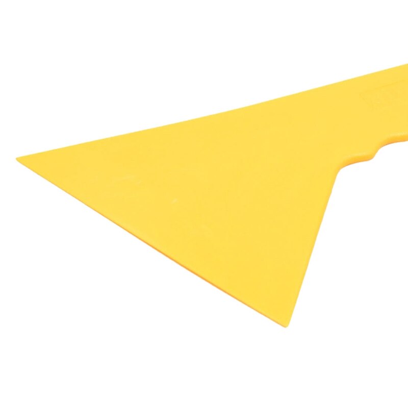 Plastic Yellow Auto Car Window Sticker Film Scraper Squeegee Cleaning Tool 23.6x12.3cm