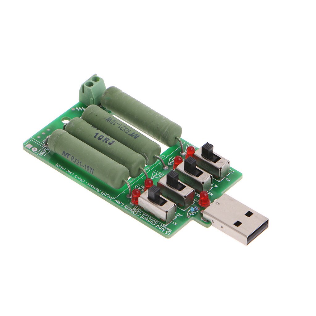USB Electronic Load Discharge Resistance Resistor Adjustable 15 Current Tester