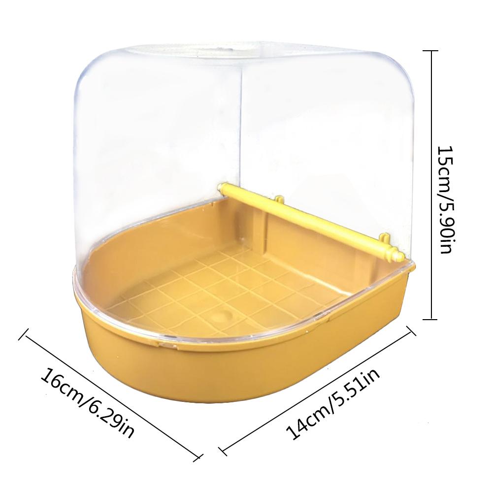 Papegaai Vogel Baden Bad Schoonmaken Tool Transparante Bad Doos Vogelkooi Accessoires Opknoping Bad Douche Baden Vogel Benodigdheden 20E