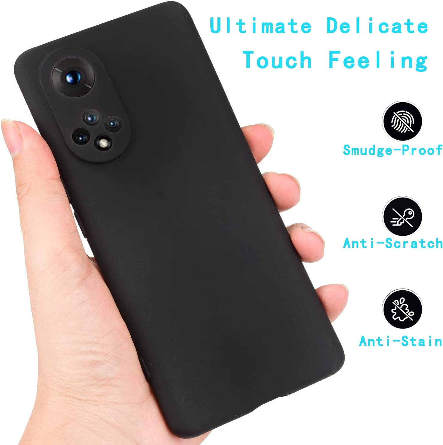 Schwarze, matt schutzhülle für honor 50 , softcover für huawei honor 50, 60 se lite, nova 9 und 8i