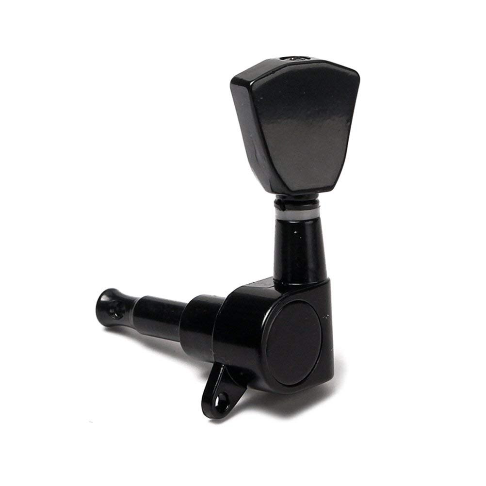Acoustic Guitar Tuner 3 Left 3 Right Guitar Strings Tuning Pegs Machine Heads - PREMIUM - (Black)