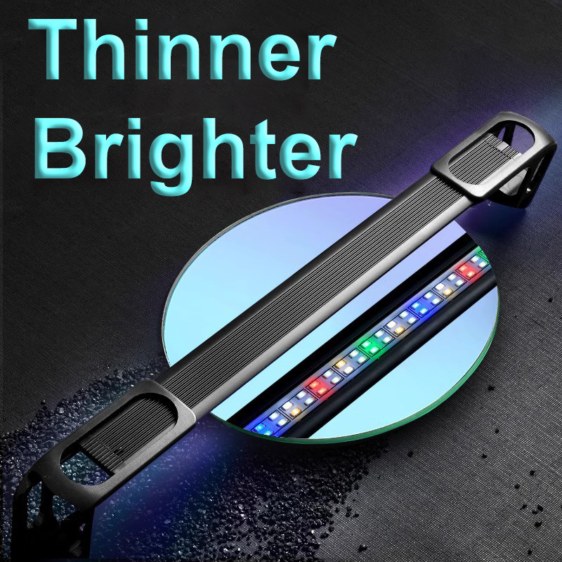 Aquariumlicht, Vollspektrum-Aquariumlicht für Wasserpflanzen, ausziehbare, wasserdichte Clip-an-Lampe für Aquarien