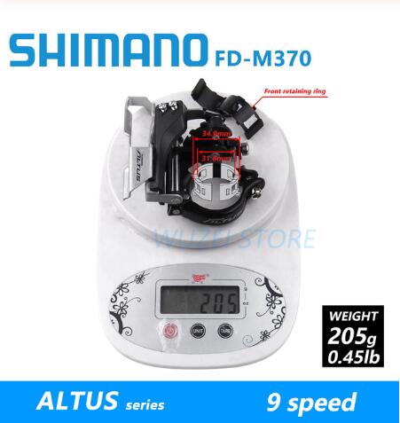 Shimano, Alivio cambio 21/24/27, RD-M430 de terciopelo RD-M360 RD-M370/7/8/9, bicicleta de montaña frente a RD-M390, cambio: M370 with Clamp Ring