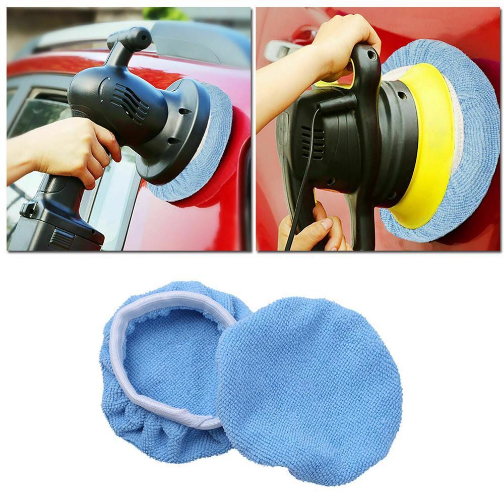 Multi Size Polishing Bonnet Buffer Pad Microfiber Bonnet Disc Waxing 5pcs Care Polish Bonnets Pad For Car Paint Cover F8Y9