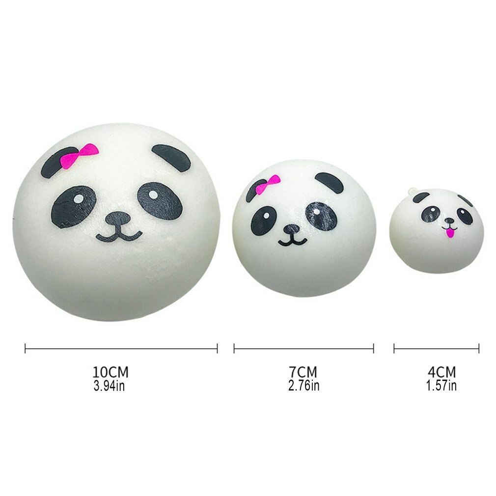 LLavero de Panda blando para niños, bola antiestrés de descompresión de elevación lenta, 4/7/10CM, llaveros de PU, juguetes para niños, de navidad