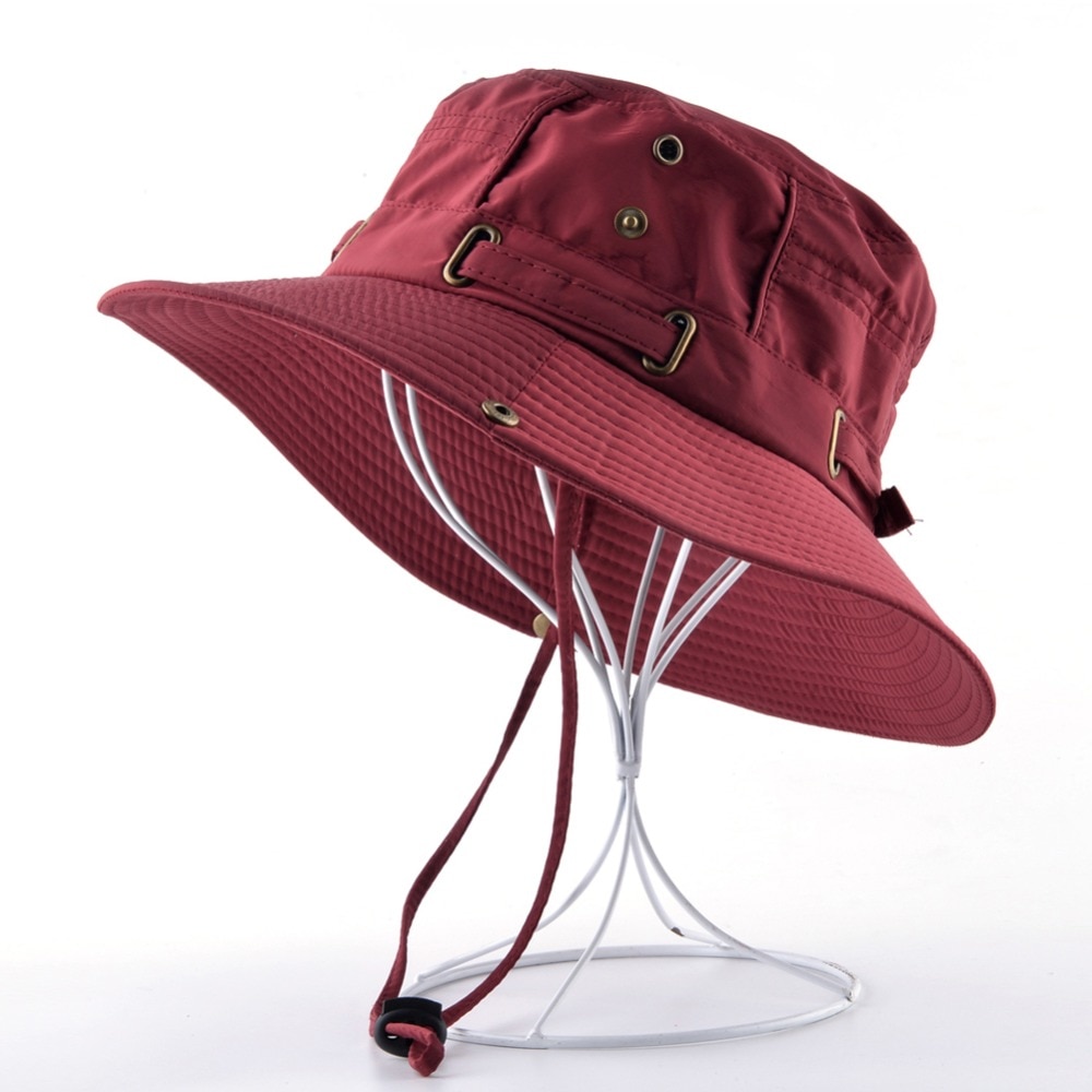 Tqmsmy justerbare hatte til damer strandhuer hurtigtørrende mænd spand hat unisex sommer panama bone piger anti-uv fiskeri cap