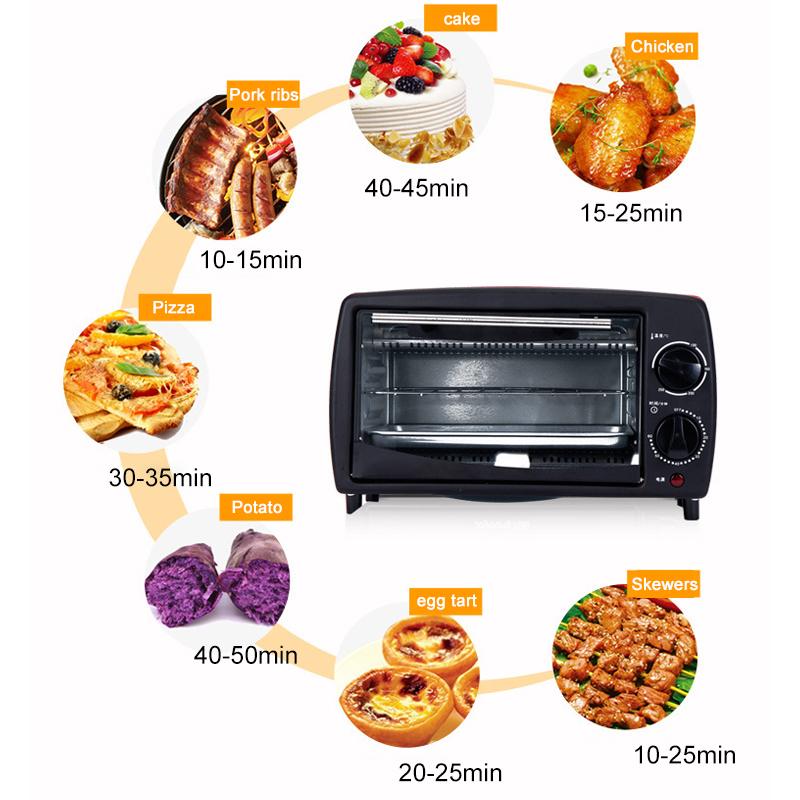 900W 220V Mini Oven Multifunctional Household Electric Oven Intelligent Timing Kitchen Baking Toaster Grilled Chicken Wings