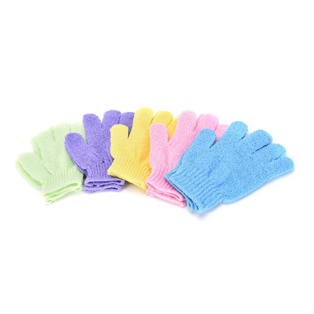 2 stk brusebadehandsker eksfolierende kropsmassage vask hud spa badehandsker skumbad skridsikker rengøring loofah scrubber