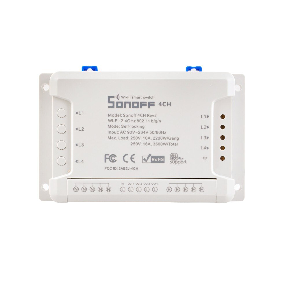 SONOFF 4 Channels Din Rail Mounting WiFI Switch