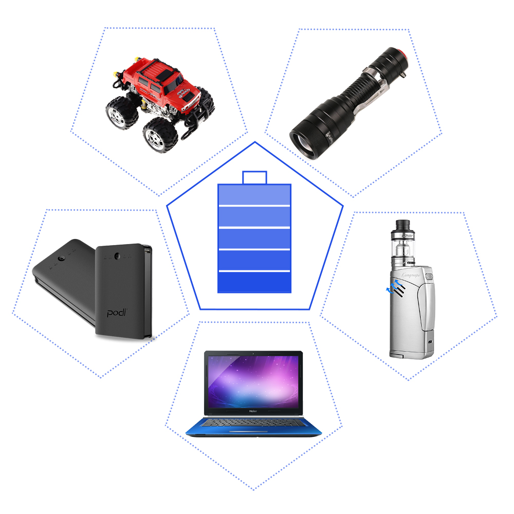 AWT 18350 batterie IMR batterie Rechargeable 18350 batterie 3.7V 850mAh 10.5A Li-ion batterie 18350 T039