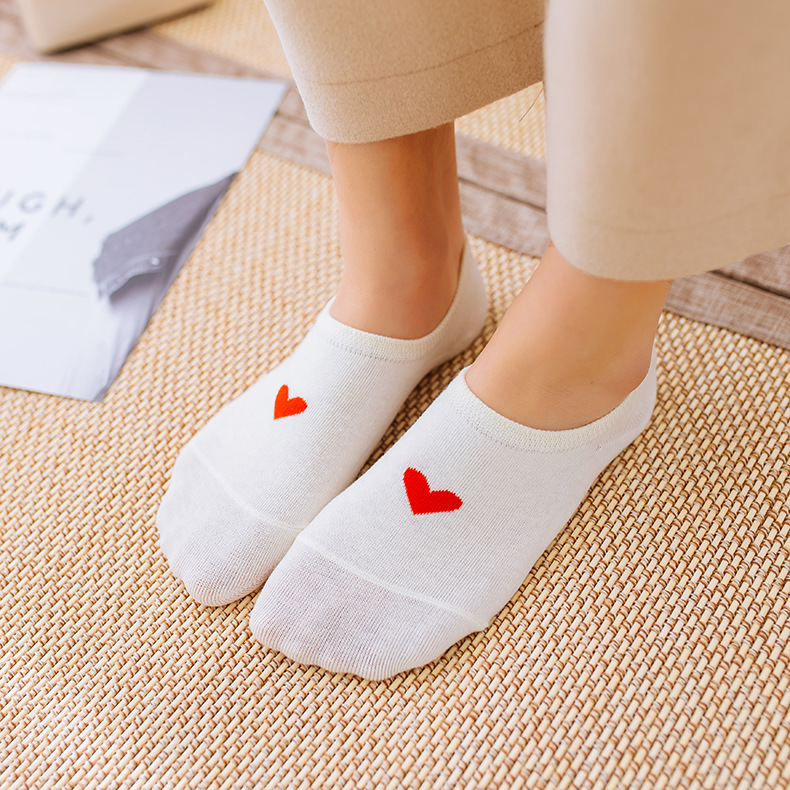 Women Socks Love Heart Cute Female Short Sock Kawaii Cotton Summer Autumn Girls Sock Meias Ankle Sox Calcetines Mujer Girls