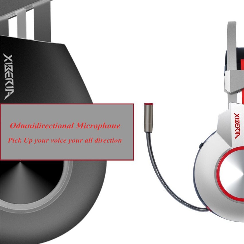 XIBERIA K5 PC Gaming Headset Headphones gaming for Computer Casque USB 7.1 Surround Stereo Headphone with Microphone Led light