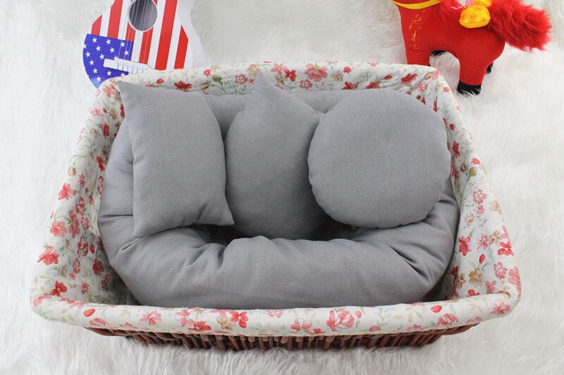 Newborn Photography Props Baby Breathable Donut Pillow Prop + 3 Color Modeling Pillows 0 - 3 Months Posing Pillows All Season: Grey