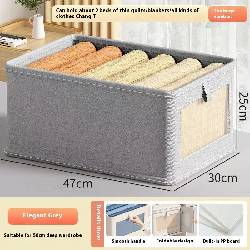Opvouwbare canvas opbergdoos Kledingorganisator Broeken en truien Locker Huishoudelijke kledingkast Jeans opbergdoos Bespaar ruimte: Paars