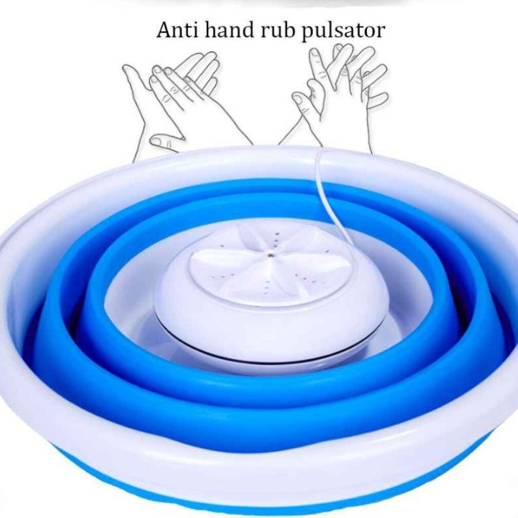 Folding Washing Machine Ultrasonic Turbo Mini Washing Machine Mini Socks And Panties Cleaning Artifact