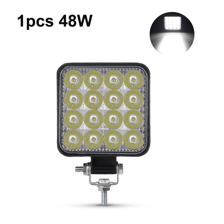 Nlpearl mini led arbejdslys 12v 24v spotlight led lys bar off road lastbil 4 x 4 4wd suv atv barra led lightbar til bil tågelygte: 1pc 48w arbejdslys