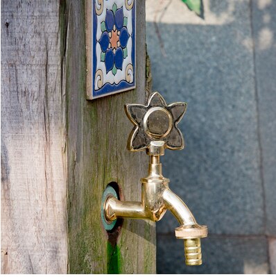 Torneira decorativa para jardim, torneira em bronze verde antigo para lavar, esfregar e regar jardim: 20