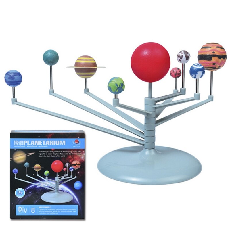 Neue 1 Set Neun Planeten Modell Wissenschaft Diy Montage Eltern-kind-Interaktive Planetarium Spielzeug Kind Intelligenz Entwicklung